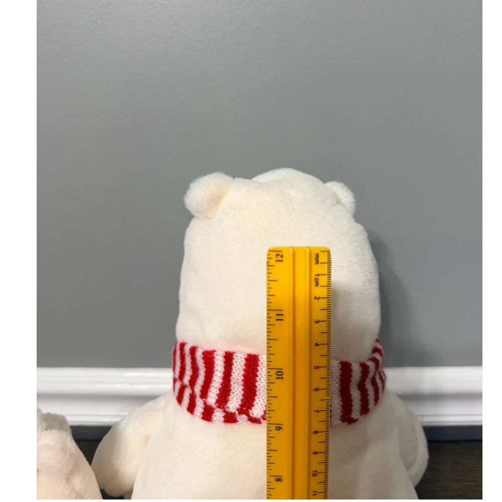 Giggle Scape Polar Bear Plush Set Christmas Santa Hat Scarf White Stuffed Animal